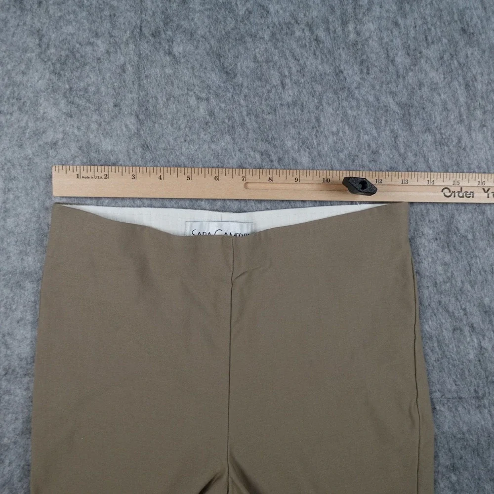 Sara Campbell Pant Women Small‎ Brown Straight Leg Stretch Pull On Made In USA